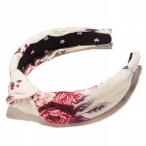 Lele Sadoughi x LoveShackFancy Malbec Cream Floral Headband EUC
